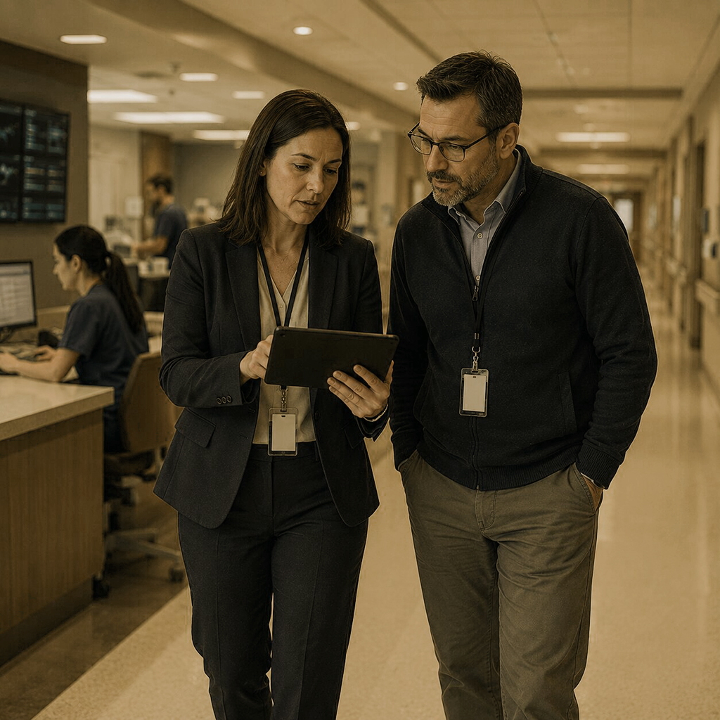 walking through hipaa compliance with hospital executive