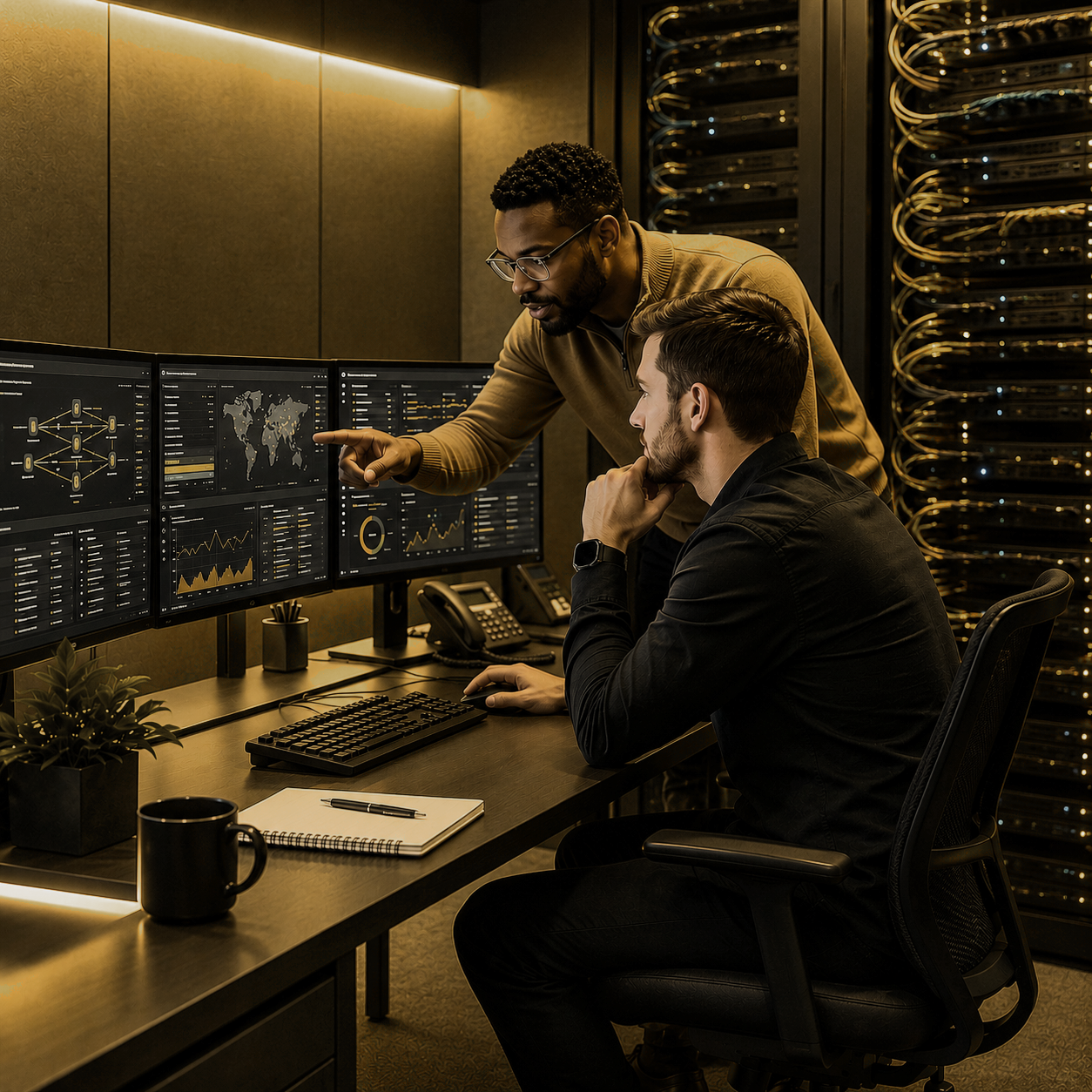 responsive support techs showing up on site to troubleshoot network problems