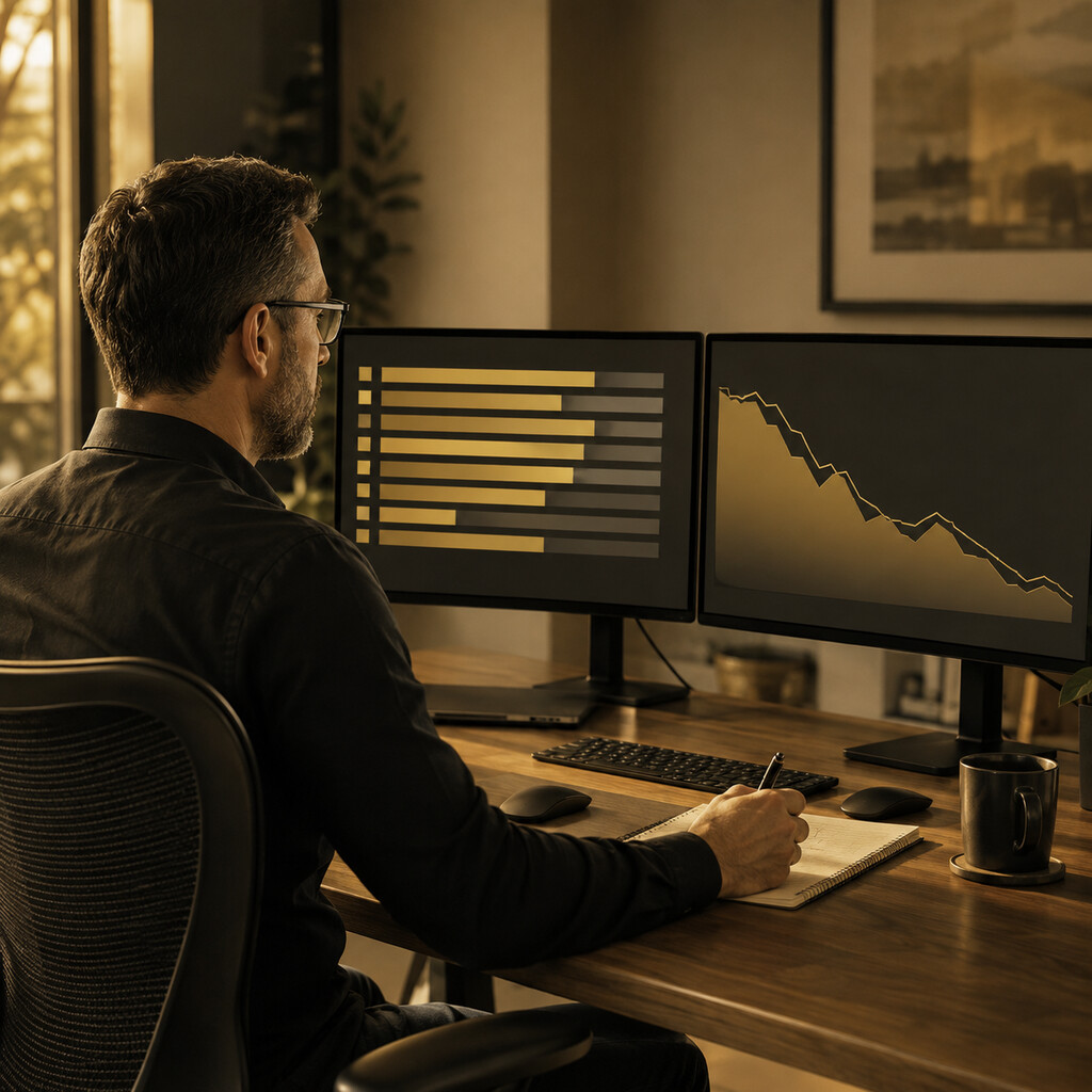 Cloud operations analyst comparing resource usage and cost trends