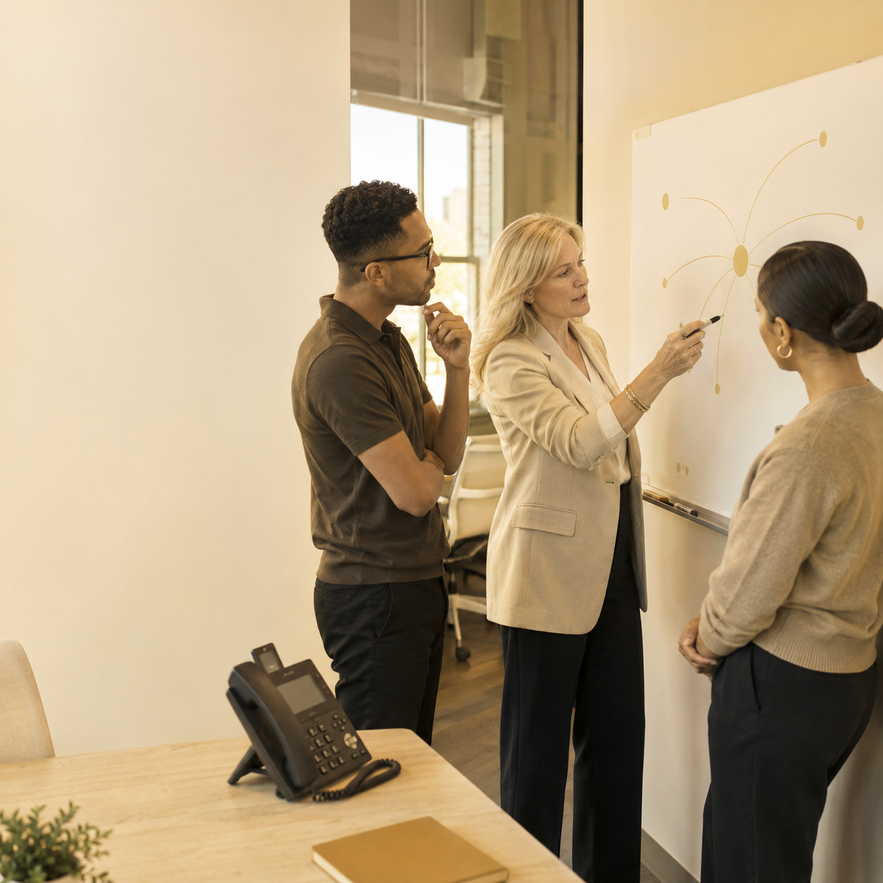 New Jersey business team planning a scalable VoIP phone system