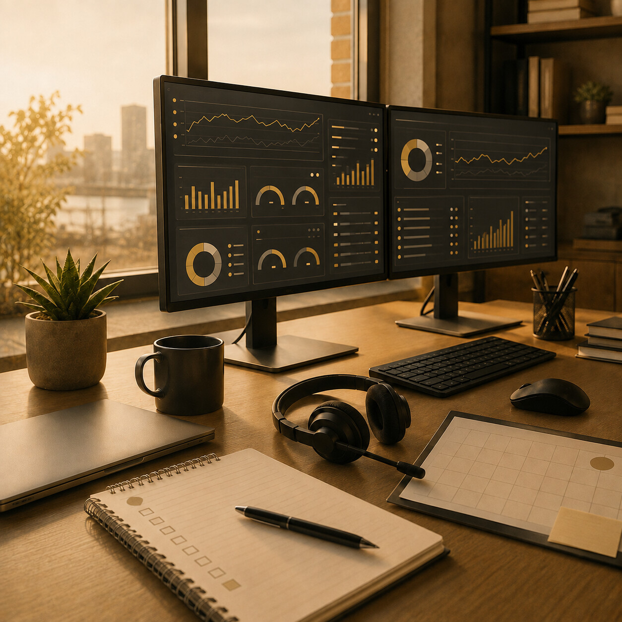 Organized cloud operations workstation used for routine monitoring and maintenance